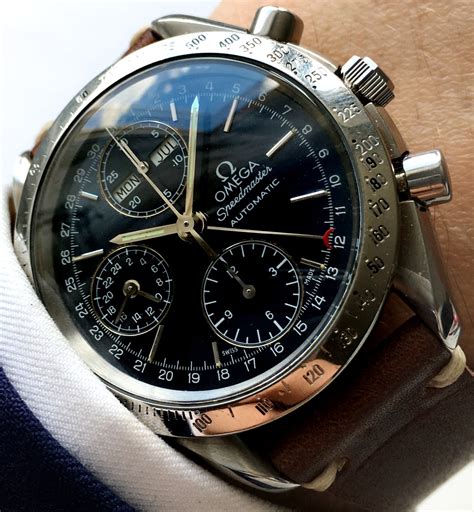 omega speedmaster automatic leather strap|omega speedmaster reduced strap size.